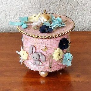Tooth Fairy Box, Girls Ring Box, Girls Jewelry Box, Bunny Trinket Box